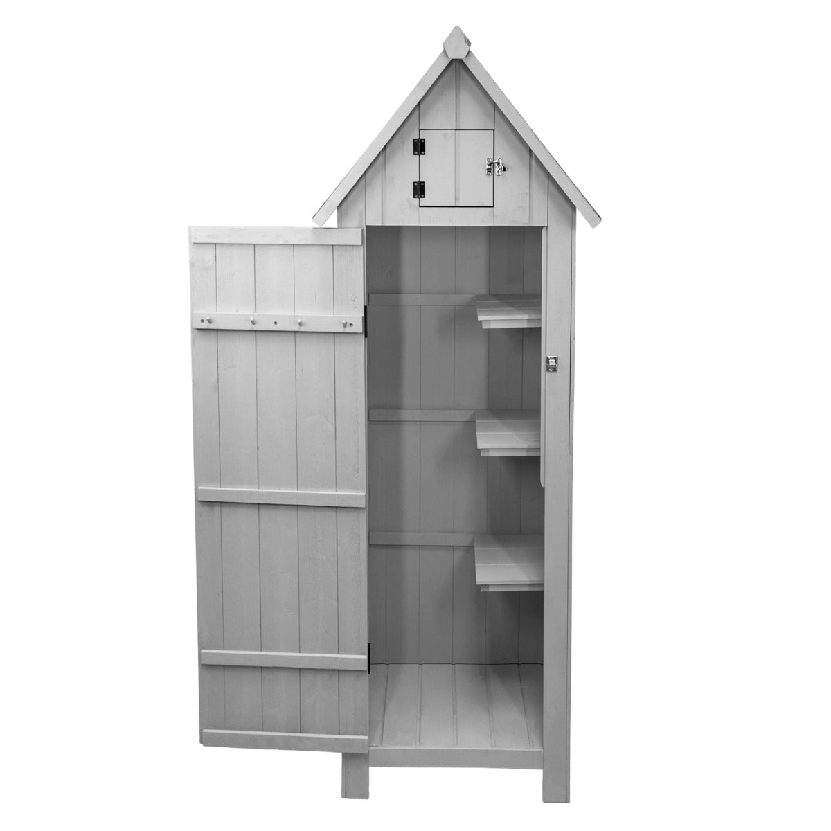 Wooden Garden Shed – Grey - Like New