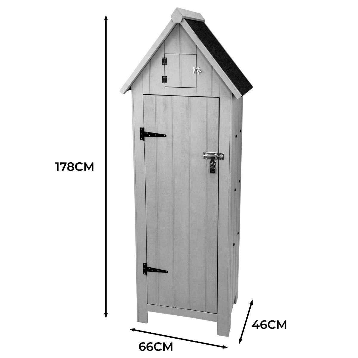 Wooden Garden Shed – Grey - Like New