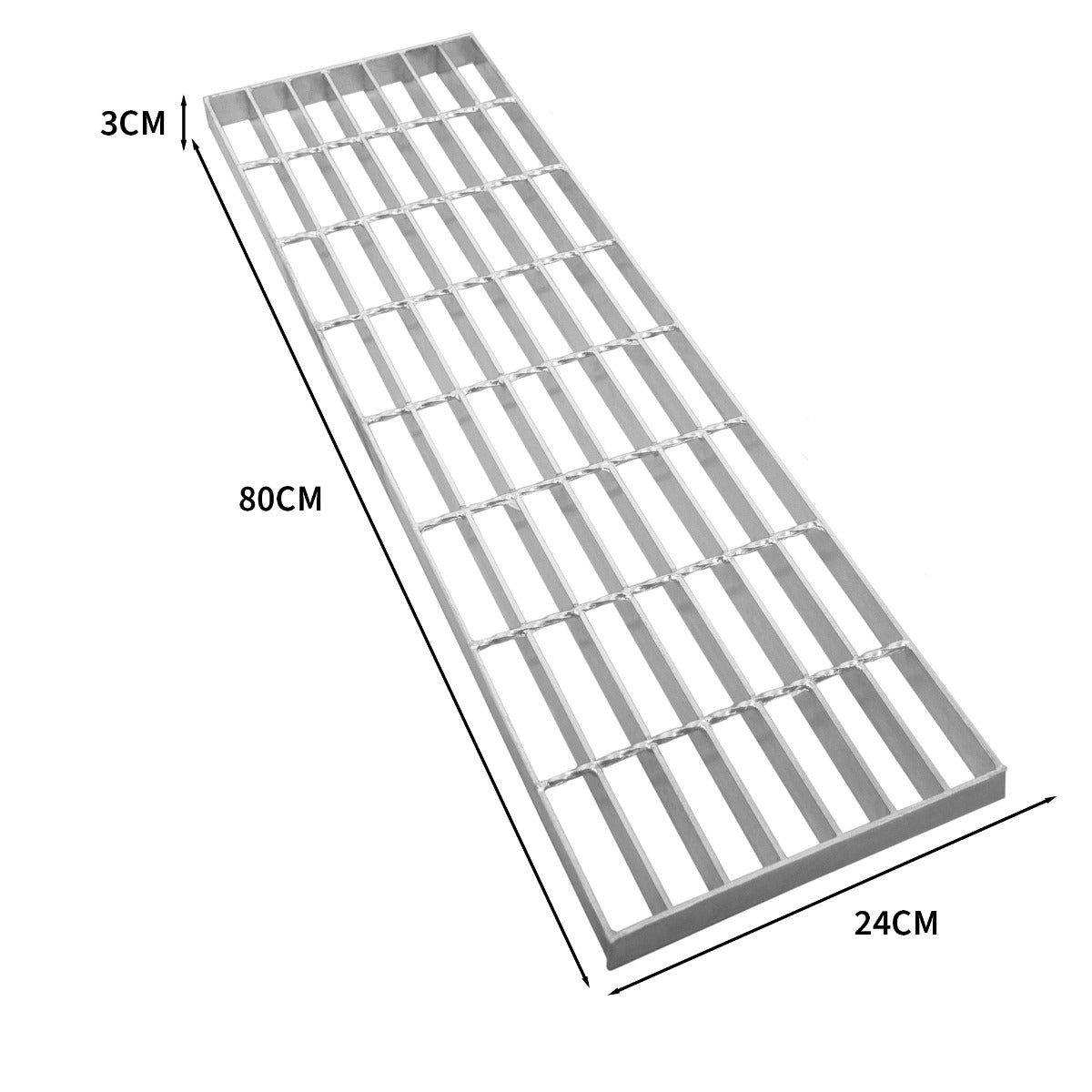 Galvanised Grating - 800mm x 240mm - Used - Very Good
