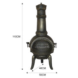 Cast Iron Chimenea & Union Jack Bunting - Used - Very Good