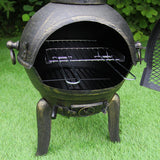 Cast Iron Chimenea & Union Jack Bunting - Used - Very Good