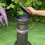 Cast Iron Chimenea & Union Jack Bunting - Like New