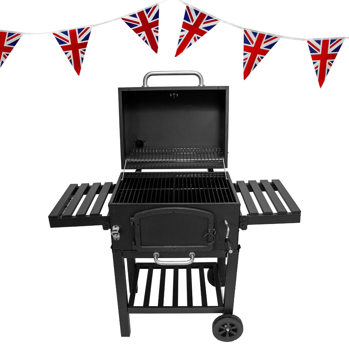 XL BBQ Smoker Grill & Union Jack Bunting - Used - Good