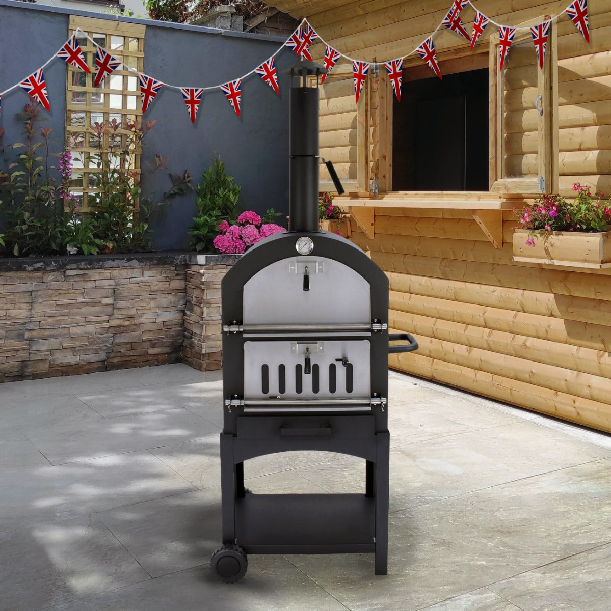 Outdoor Pizza Oven, Peel & Union Jack Bunting - Like New