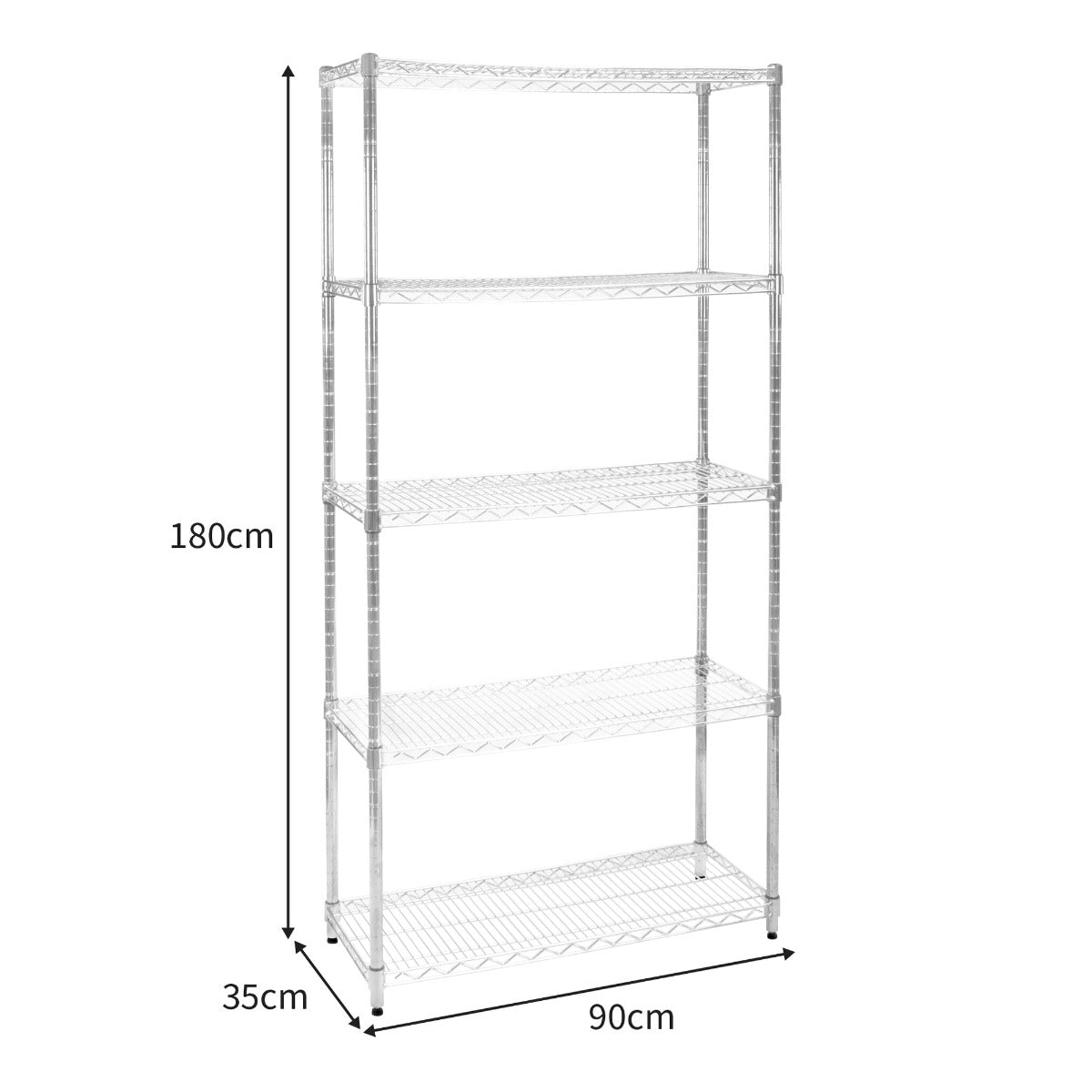 KuKoo Wire Racking - 35cm x 90cm x 180cm - Used - Acceptable