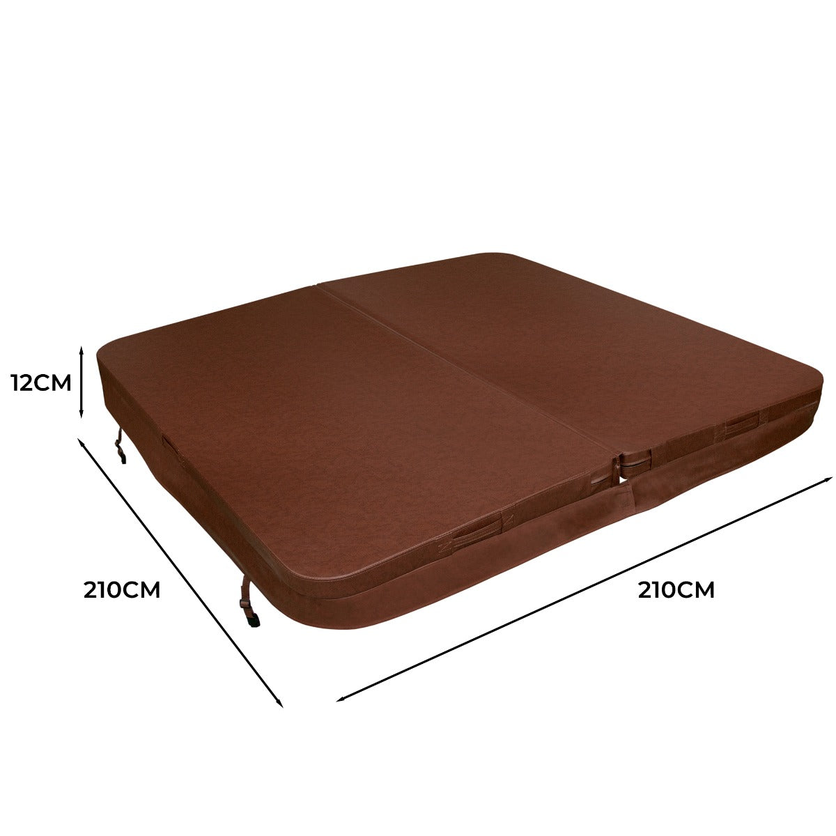 2.1m Hot Tub Spa Cover – Brown - Used - Acceptable