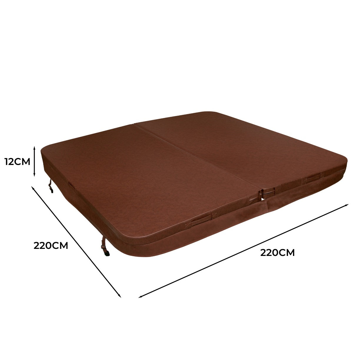 2.2m Hot Tub Spa Cover – Brown - Used - Acceptable