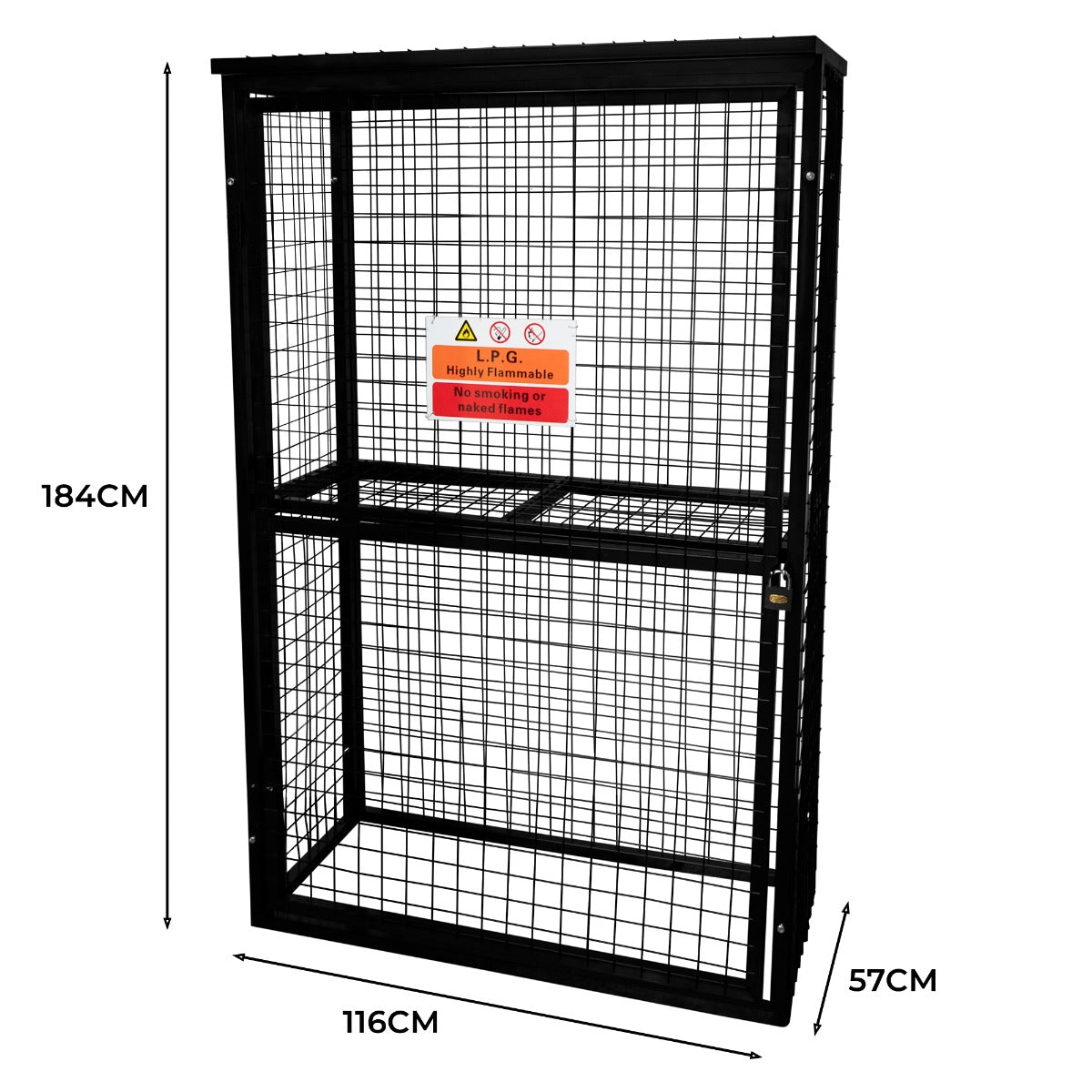 Gas Bottle Collapsible Mesh Cage – 184 x 116 x 57cm - Like New