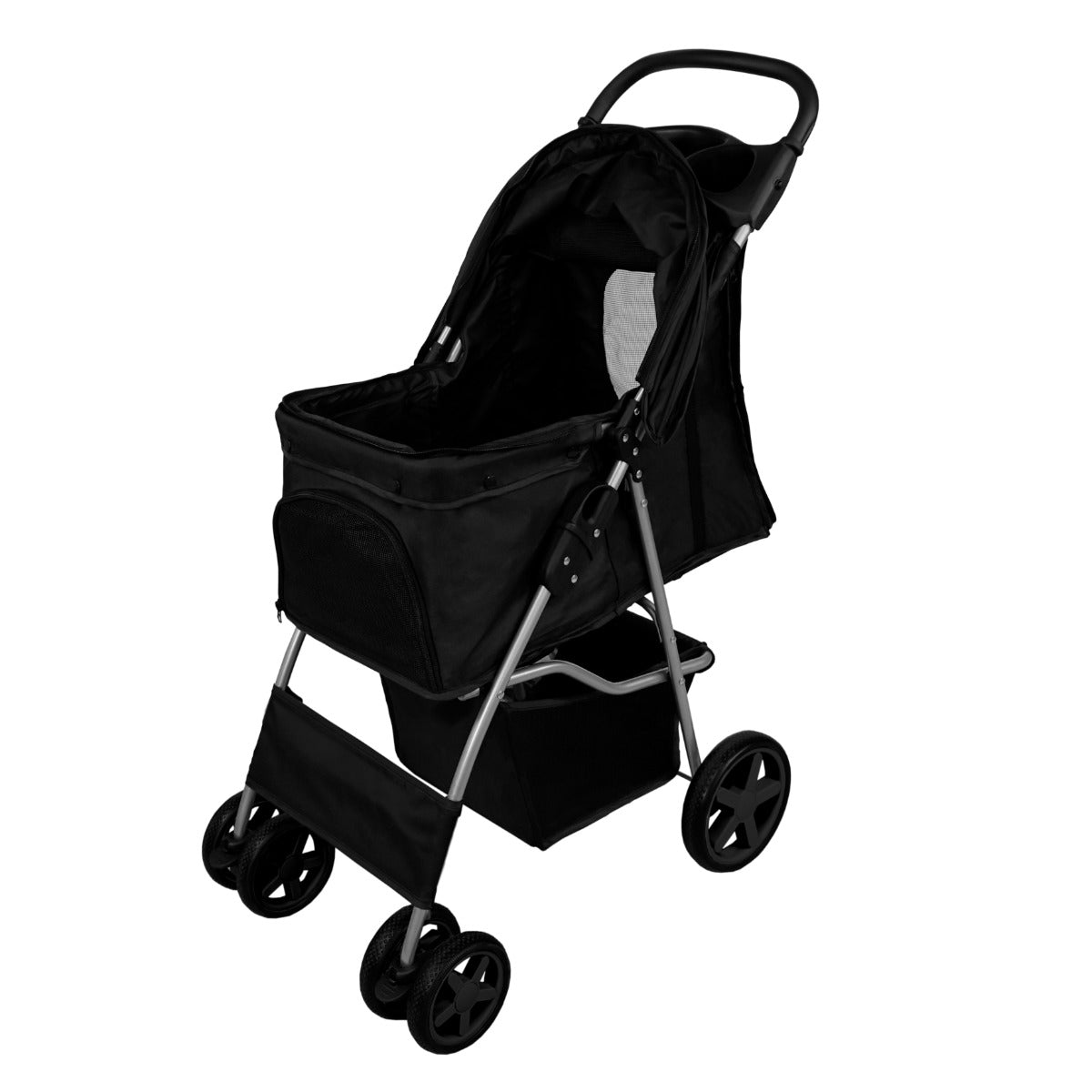 Pet Stroller with Rain Cover – Black - Like New