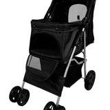 Pet Stroller with Rain Cover – Black - Like New