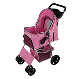 Pet Stroller with Rain Cover – Pink - Used - Acceptable