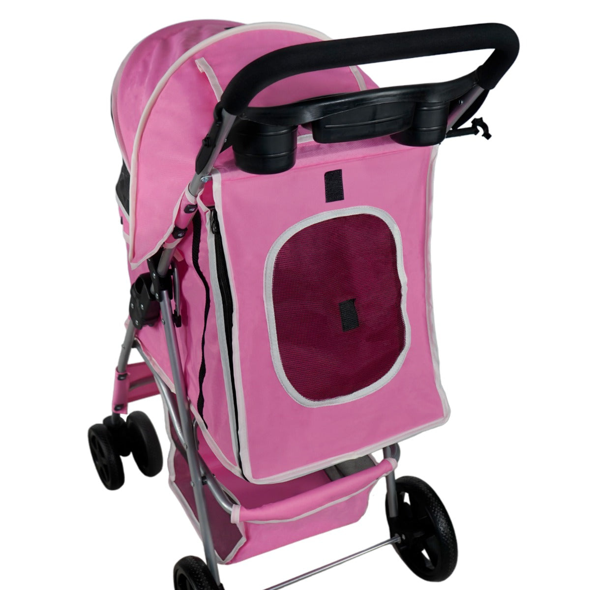 Pet Stroller with Rain Cover – Pink - Like New