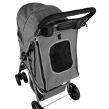 Pet Stroller with Rain Cover – Grey - Like New