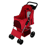 Pet Stroller with Rain Cover – Red - Used - Very Good