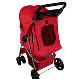 Pet Stroller with Rain Cover – Red - Like New