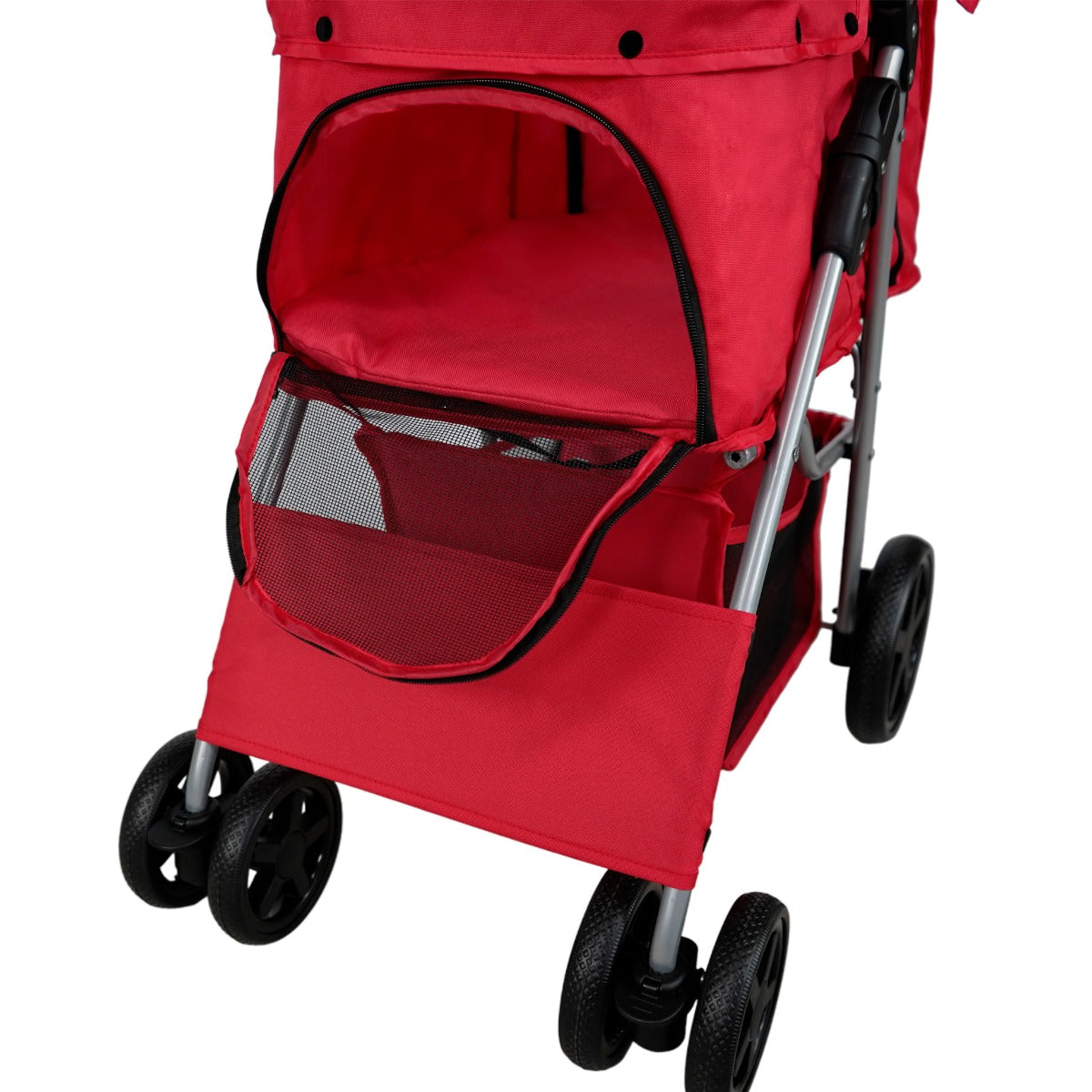 Pet Stroller with Rain Cover – Red - Used - Very Good