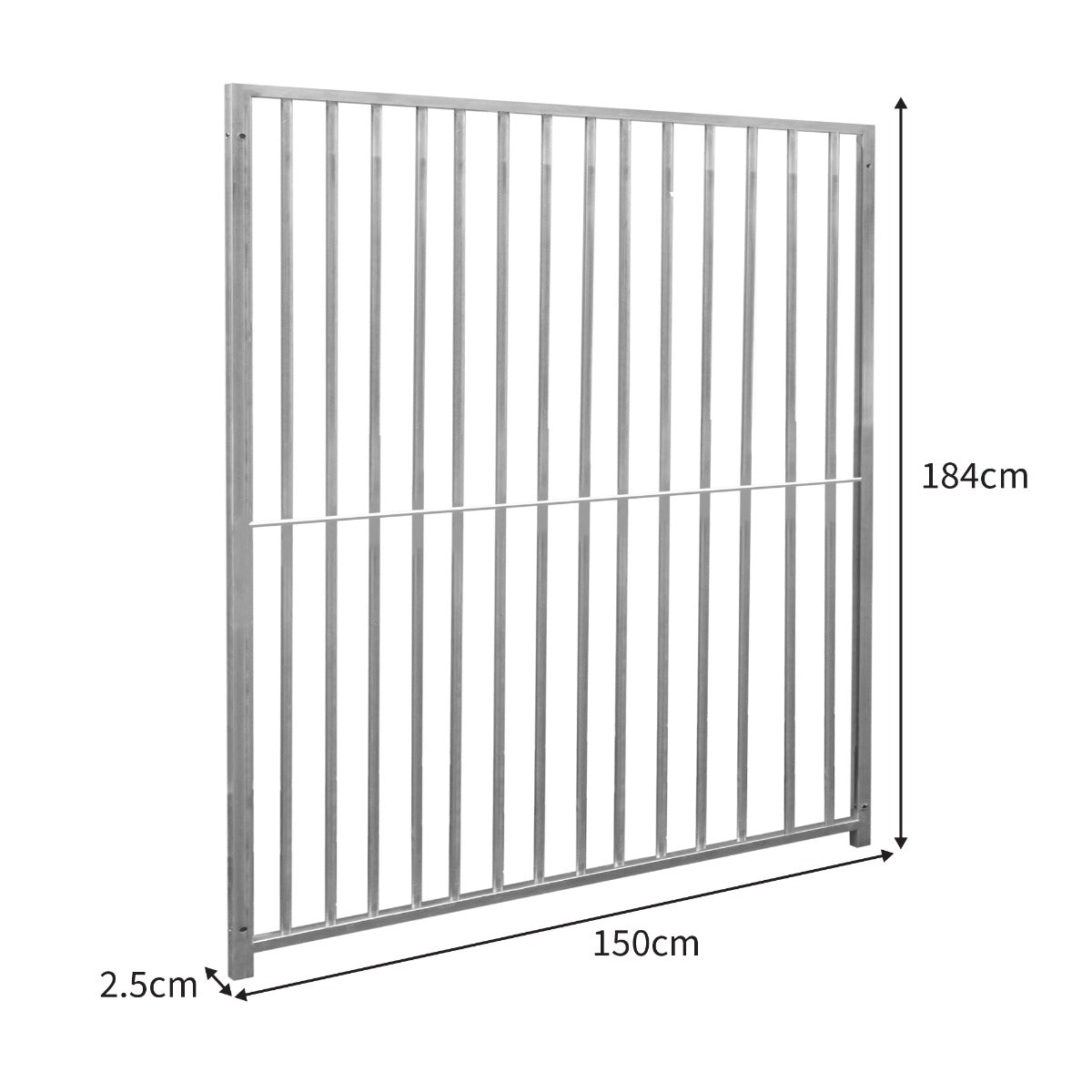 1.5m Dog Run Panel – 8cm Bar Spacing - Like New