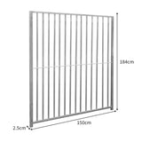 1.5m Dog Run Panel – 8cm Bar Spacing - Used - Very Good