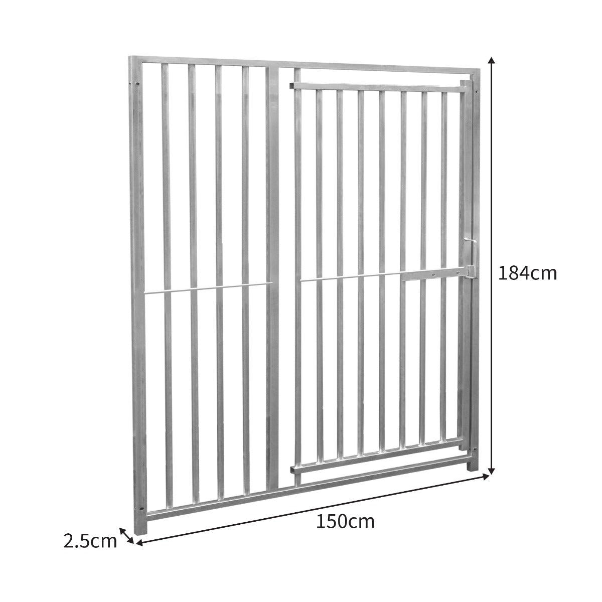 1.5m Dog Run Panel With Door – 8cm Bar Spacing - Used - Acceptable