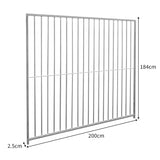 2m Dog Run Panel - 8cm Bar Spacing - Used - Very Good