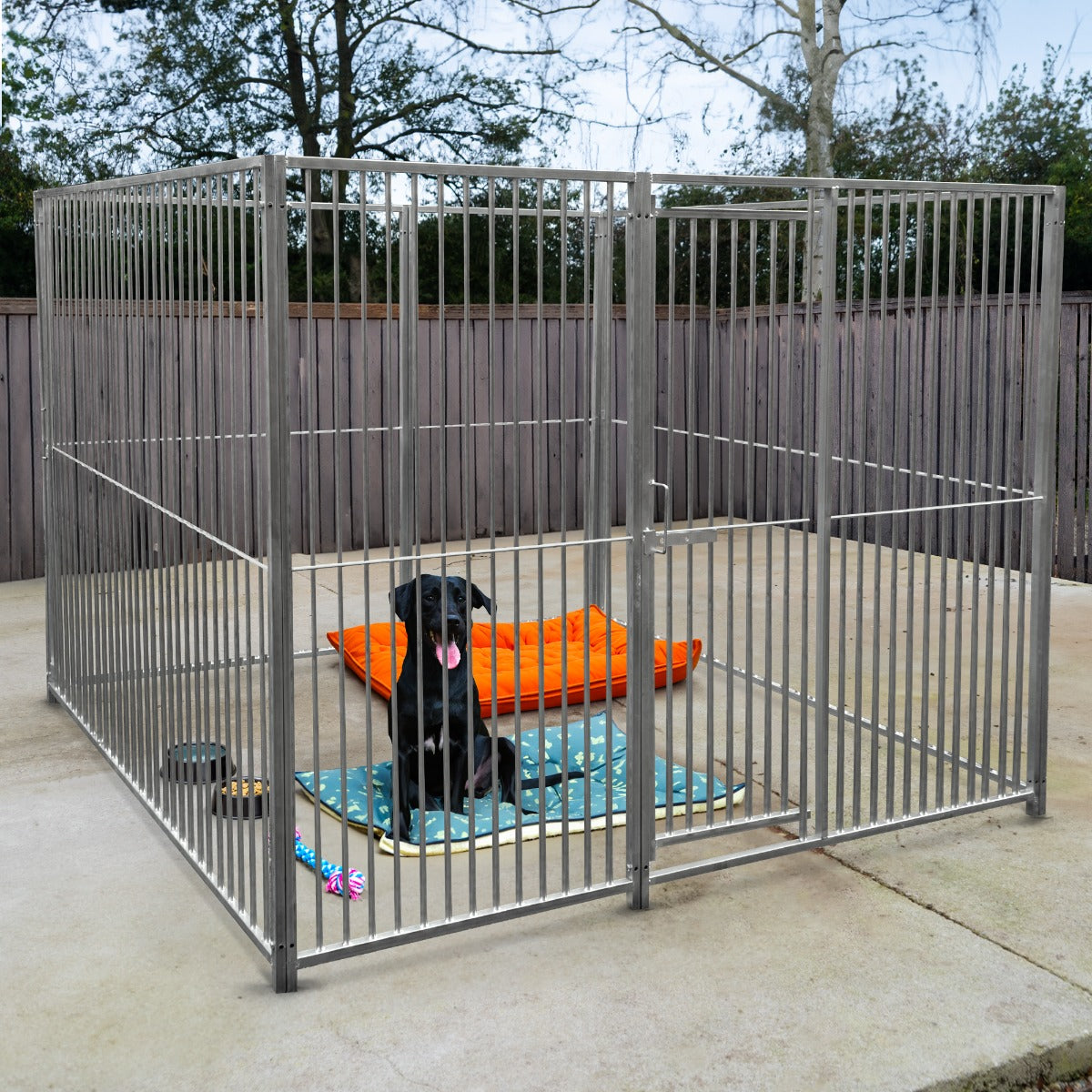 1.5m Dog Run Panel With Door – 5cm Bar Spacing - Used - Acceptable