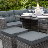 Rattan Corner Set - Grey - Used - Good
