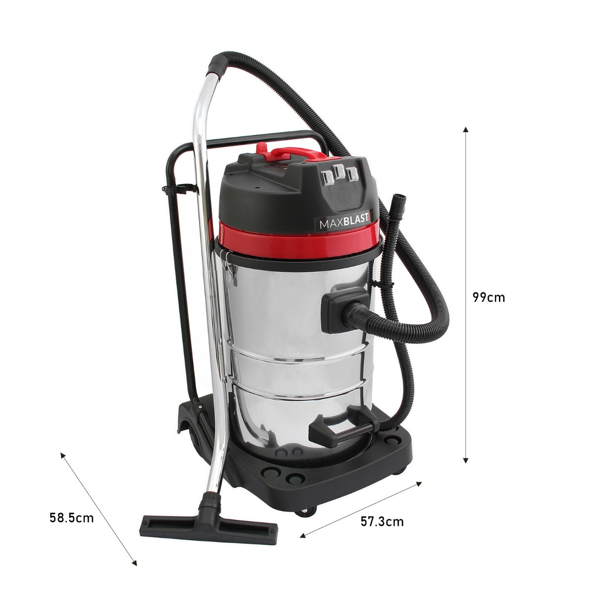 Maxblast Gutter Vacuum Poles & 80L Wet & Dry Vacuum - Used - Good