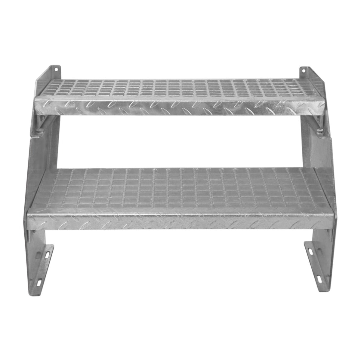 Adjustable 2 Section Galvanised Staircase - 600mm Wide - Used - Very Good