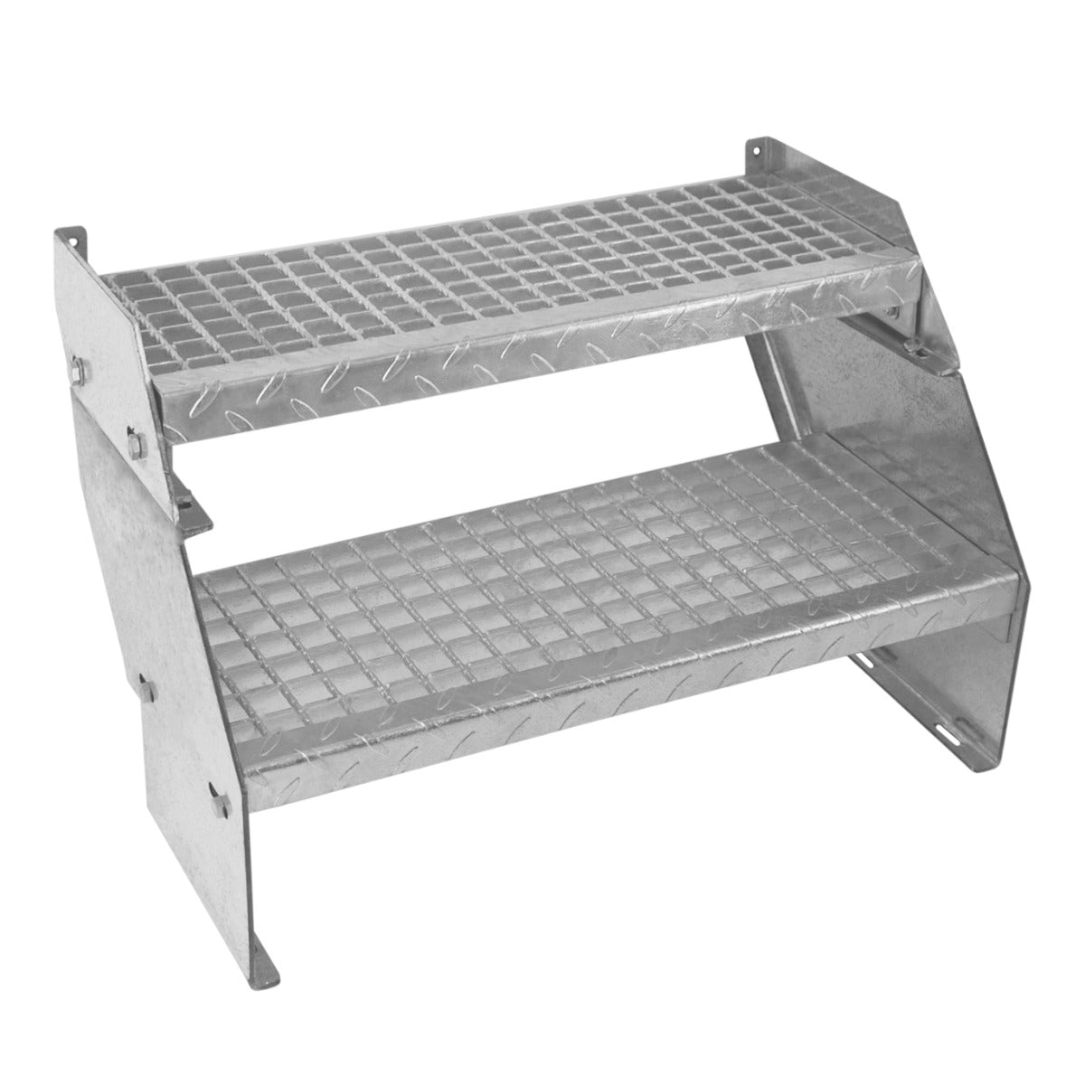 Adjustable 2 Section Galvanised Staircase - 600mm Wide - Used - Very Good