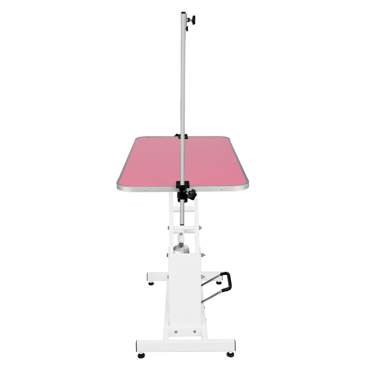 White Hydraulic Grooming Table - Pink Table Top - Like New