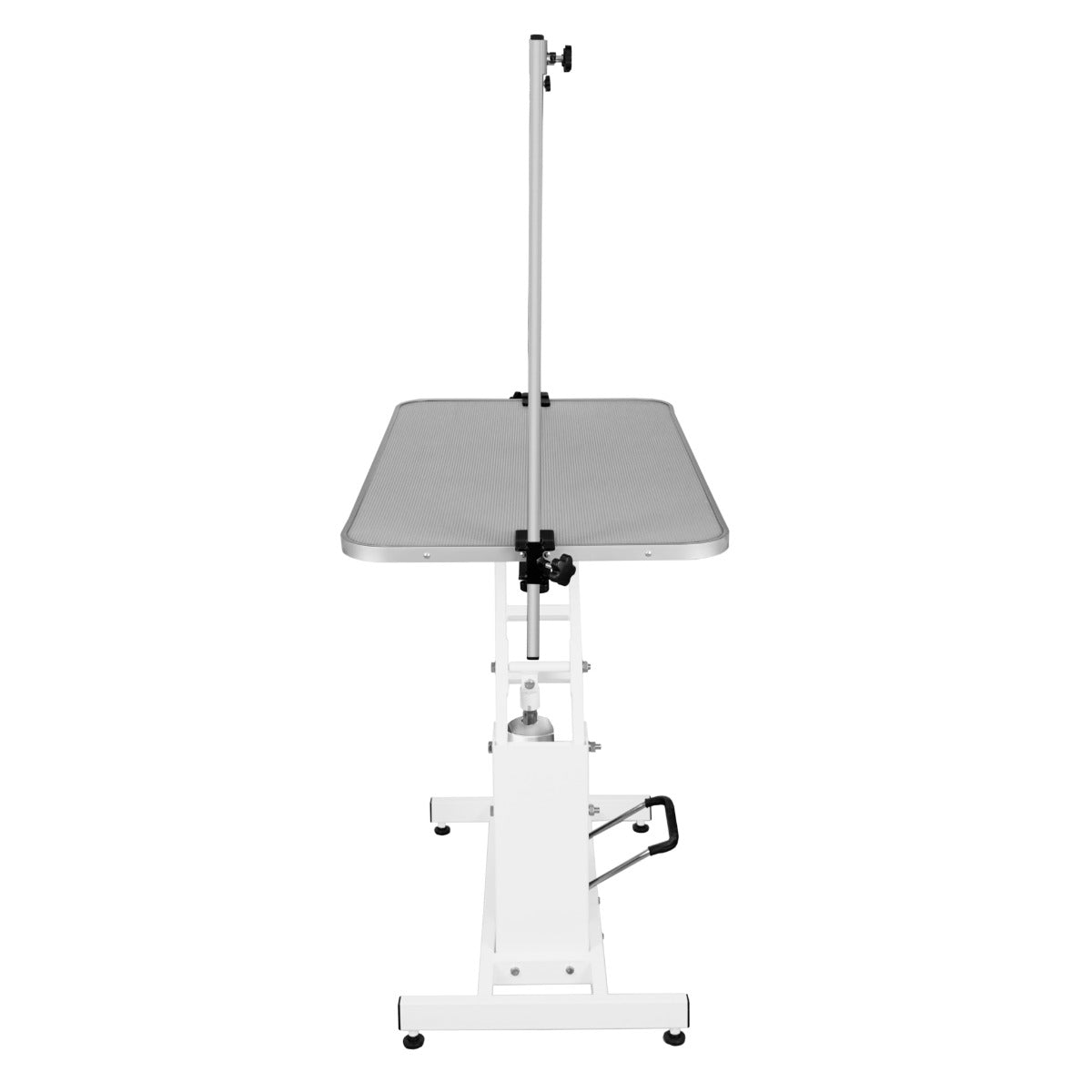 White Hydraulic Grooming Table - Grey Table Top - Used - Very Good
