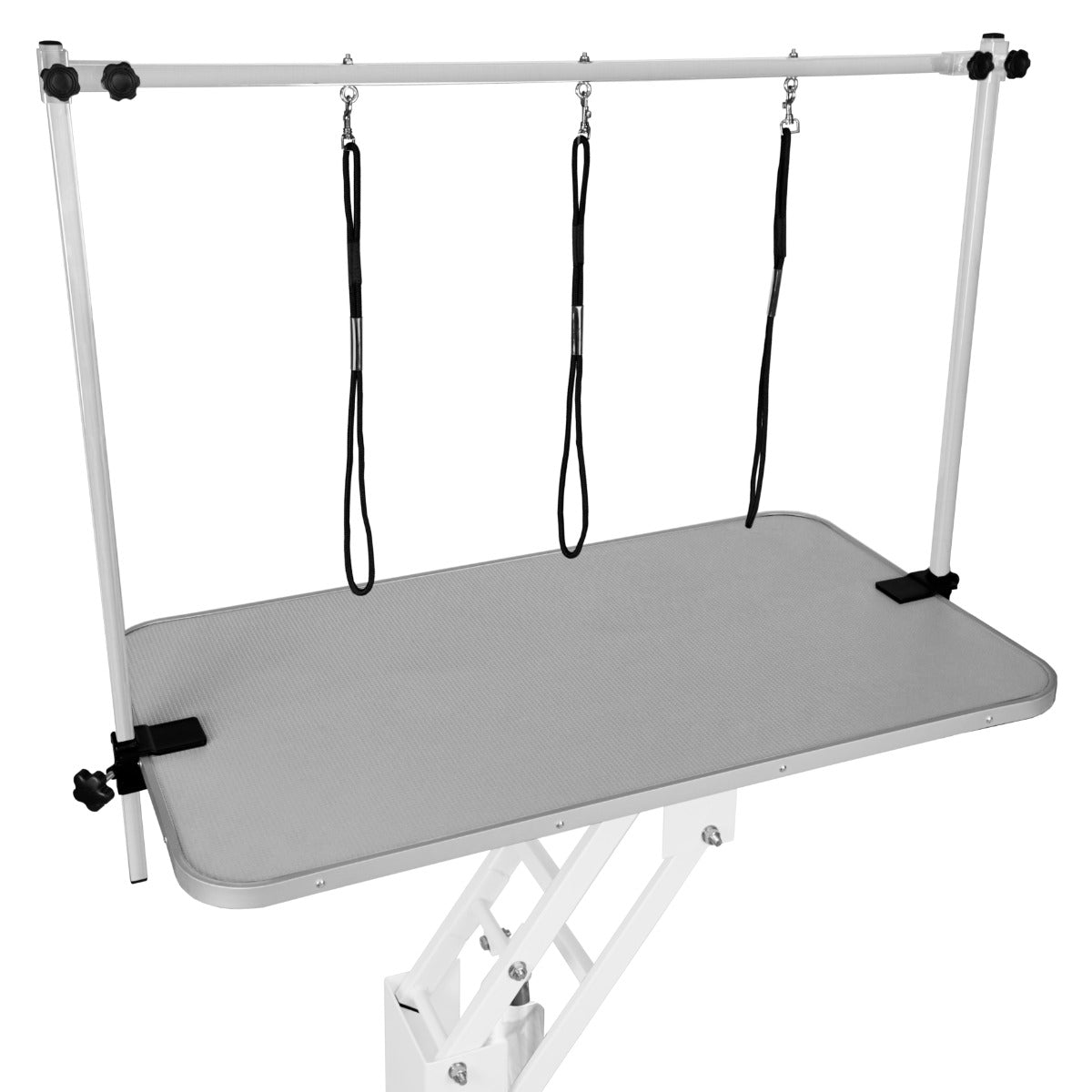 White Hydraulic Grooming Table - Grey Table Top - Used - Very Good