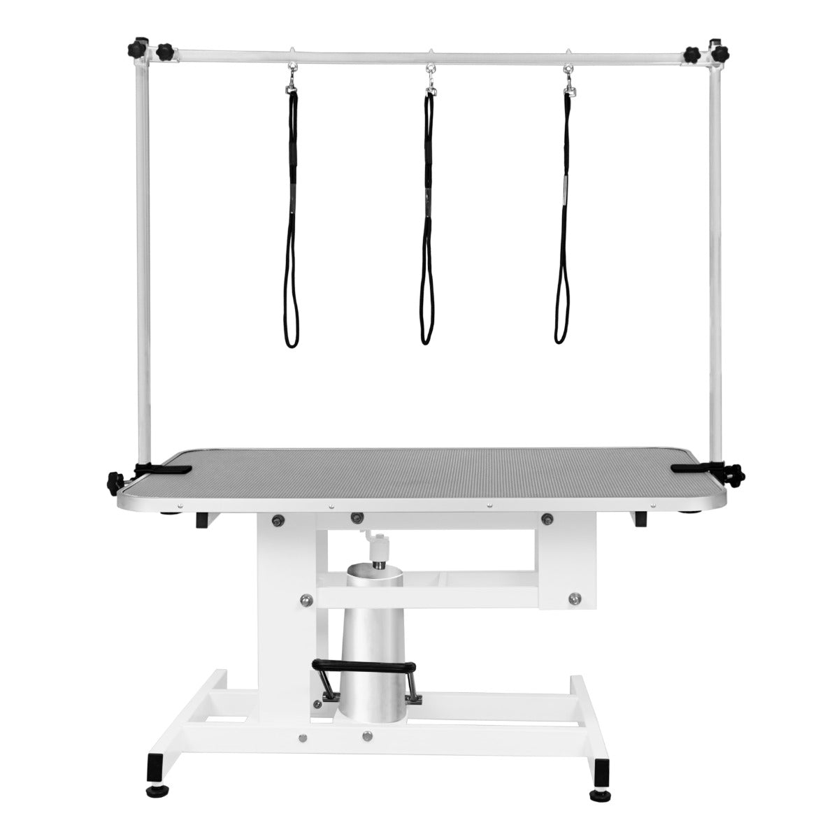 White Hydraulic Grooming Table - Grey Table Top - Used - Very Good
