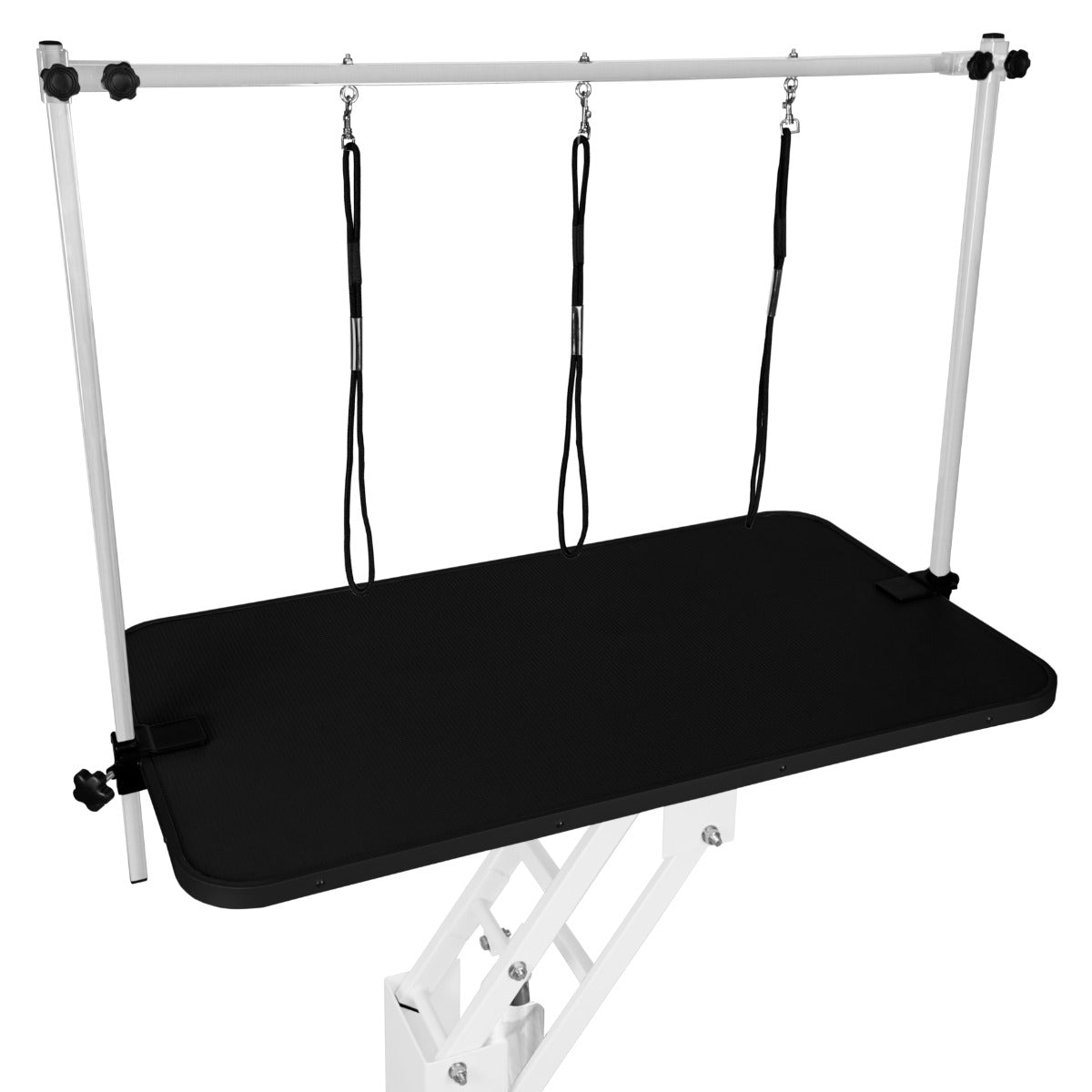 White Hydraulic Grooming Table - Black Table Top - Used - Good