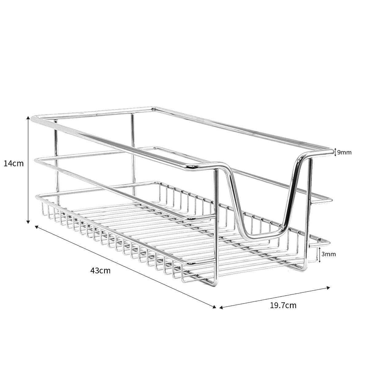 5 x KuKoo Kitchen Pull Out Storage Baskets – 300mm Wide Cabinet - Like New