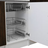 6 x KuKoo Kitchen Pull Out Storage Baskets – 500mm Wide Cabinet - Used - Acceptable