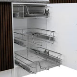 4 x KuKoo Kitchen Pull Out Storage Baskets – 500mm Wide Cabinet - Used - Good