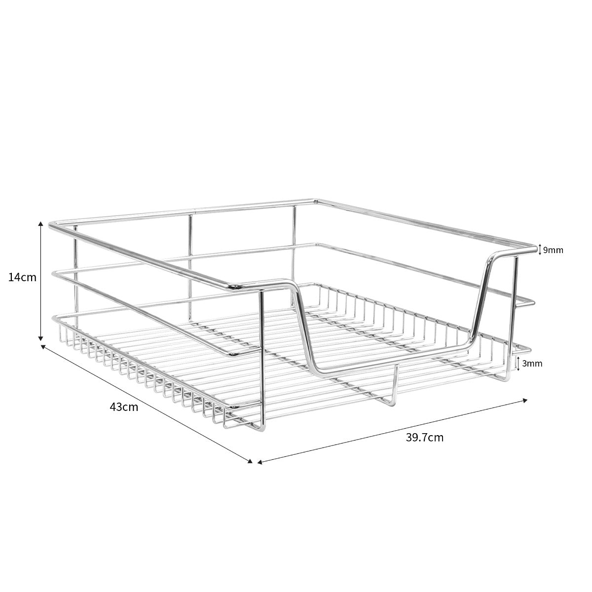 3 x KuKoo Kitchen Pull Out Storage Baskets – 500mm Wide Cabinet - Like New