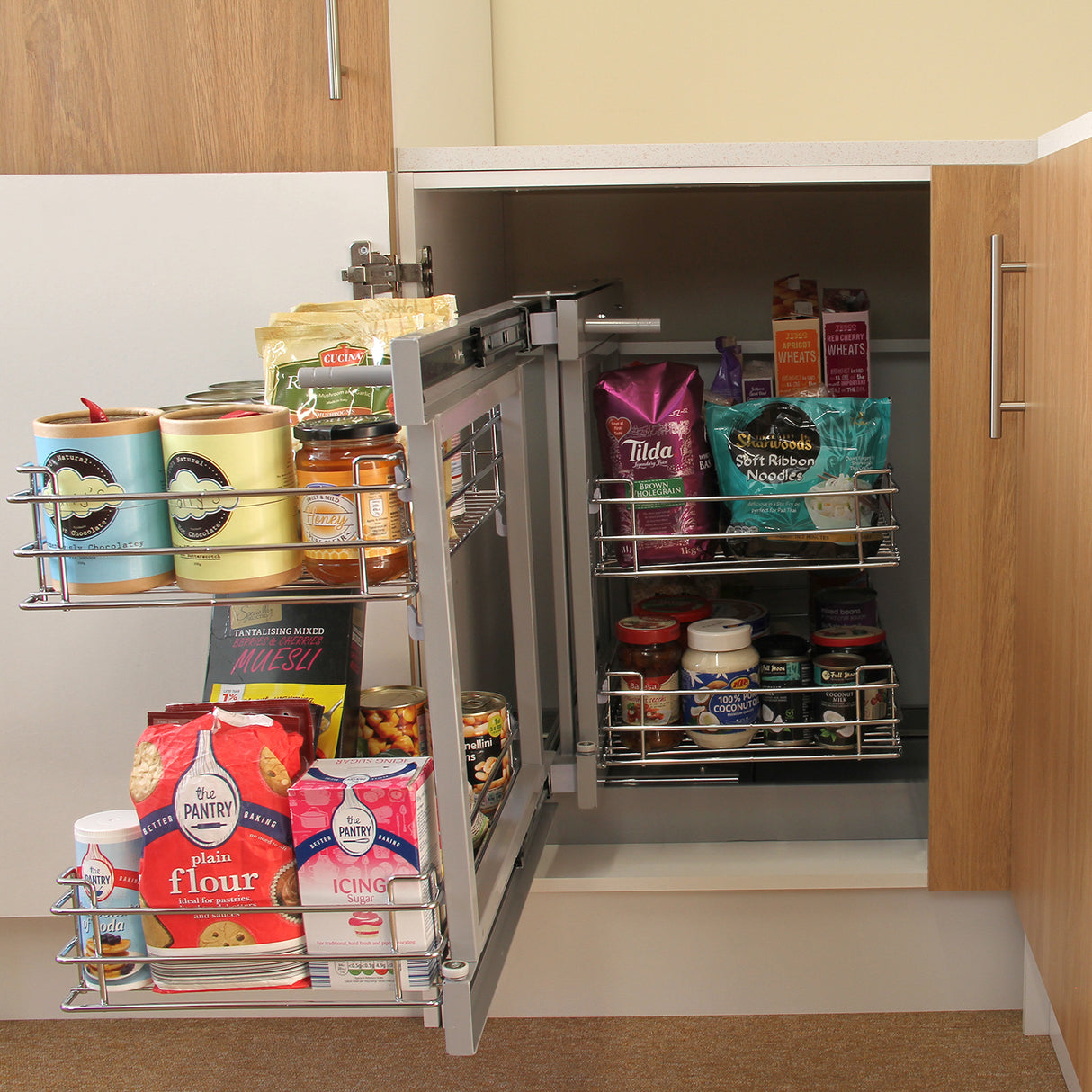 KuKoo Magic Corner Pull Out Kitchen Cupboard Drawers - Right Hand - Used - Very Good