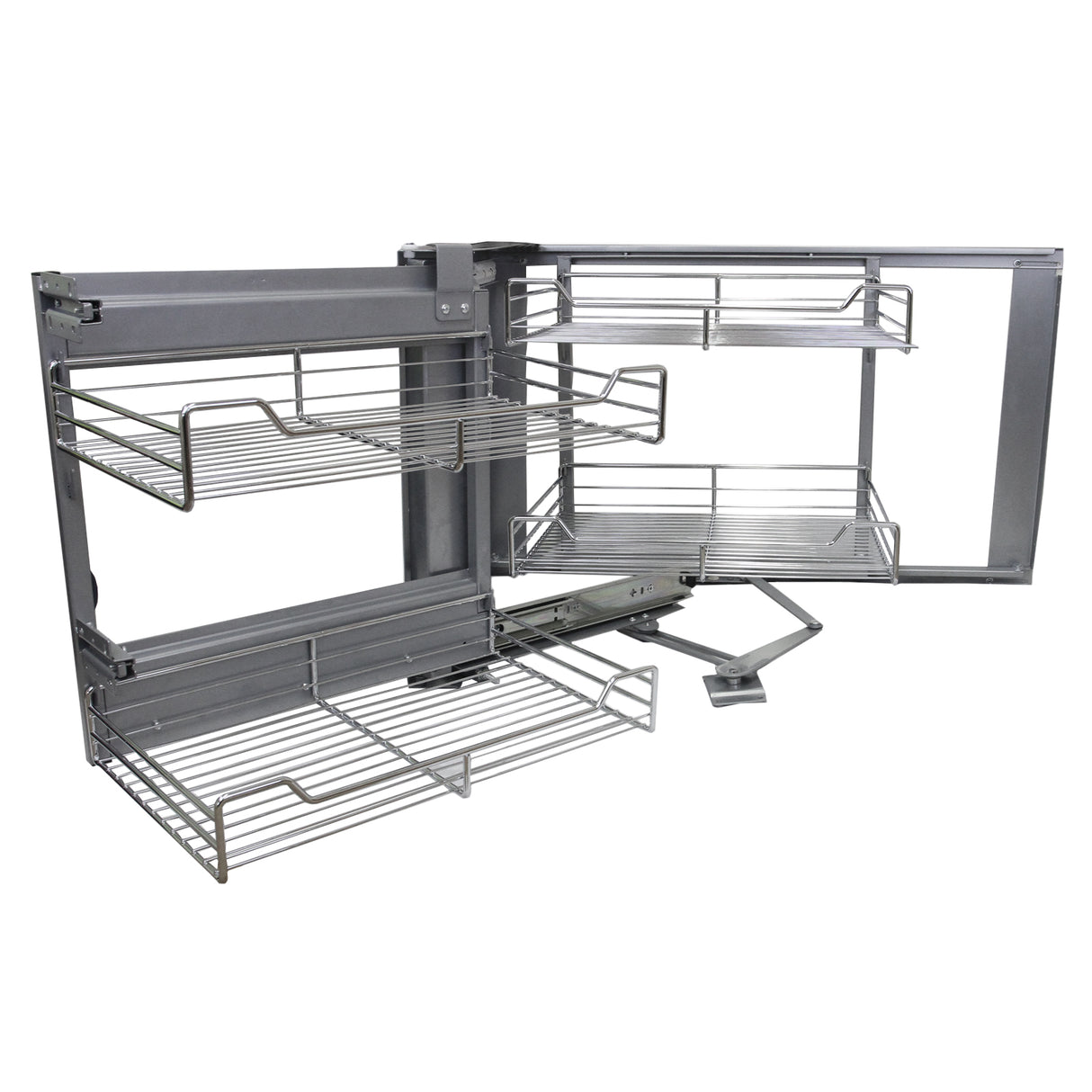 KuKoo Corner Kitchen Cupboard Pull Out Drawers - Left Hand - Like New