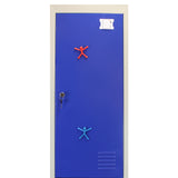 Metal Storage Lockers - Two Doors, Flatpacked, Blue - Used - Very Good