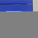 3 x Metal Storage Lockers - Two Doors, Blue - Flatpack - Used - Good