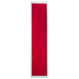 3 x Metal Storage Lockers - Two Doors, Red - Flatpack - Like New