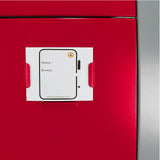 3 x Metal Storage Lockers - Three Doors, Red - Flatpack - Used - Very Good