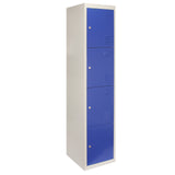 Metal Storage Lockers - Four Doors, Flatpacked, Blue - Used - Good