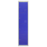 Metal Storage Lockers - Four Doors, Flatpacked, Blue - Used - Good