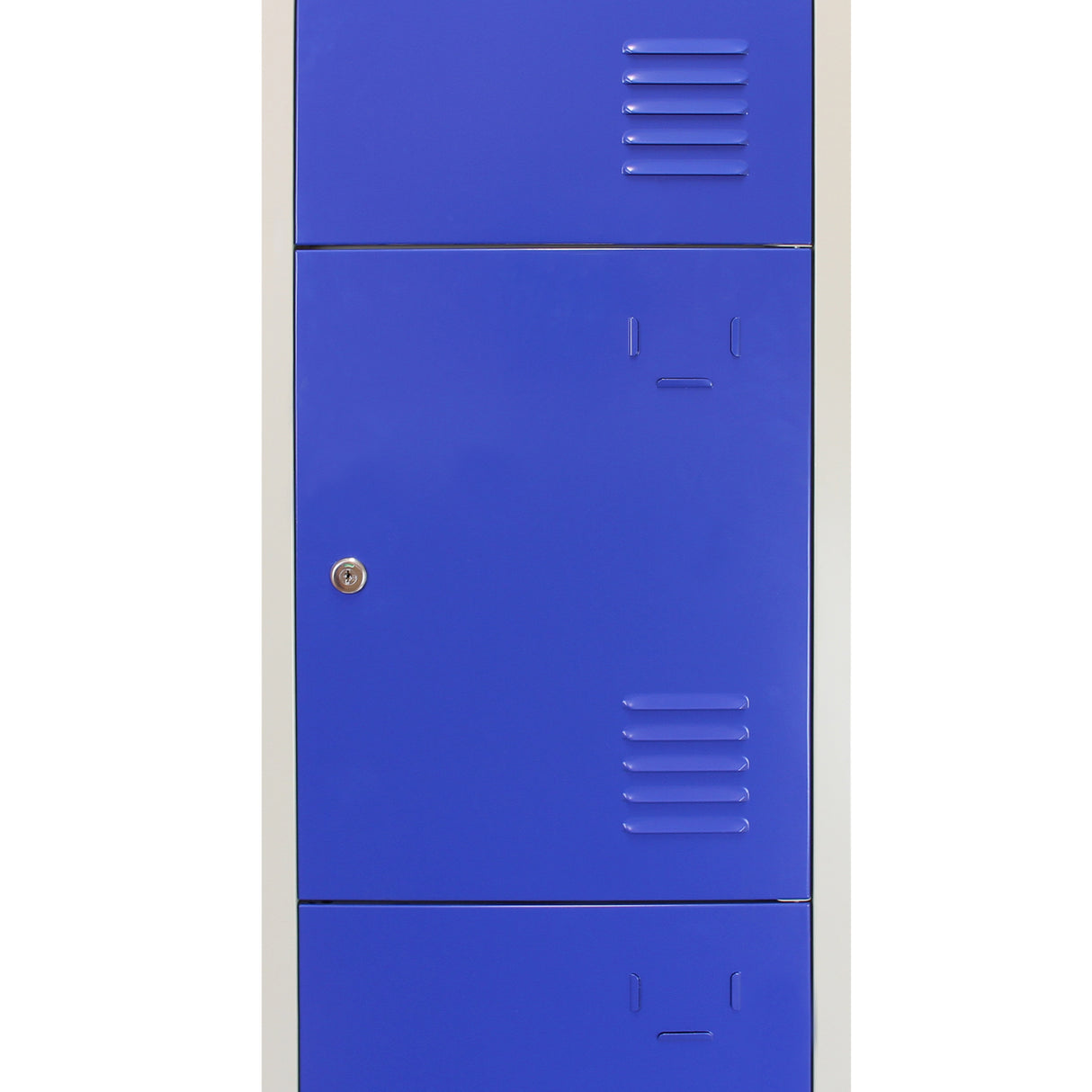 Metal Storage Lockers - Four Doors, Flatpacked, Blue - Used - Good