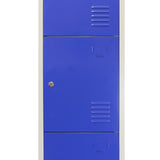 Metal Storage Lockers - Four Doors, Flatpacked, Blue - Used - Good