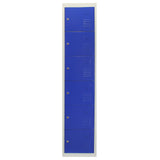 3 x Metal Storage Lockers - Six Doors, Blue - Flatpack - Like New