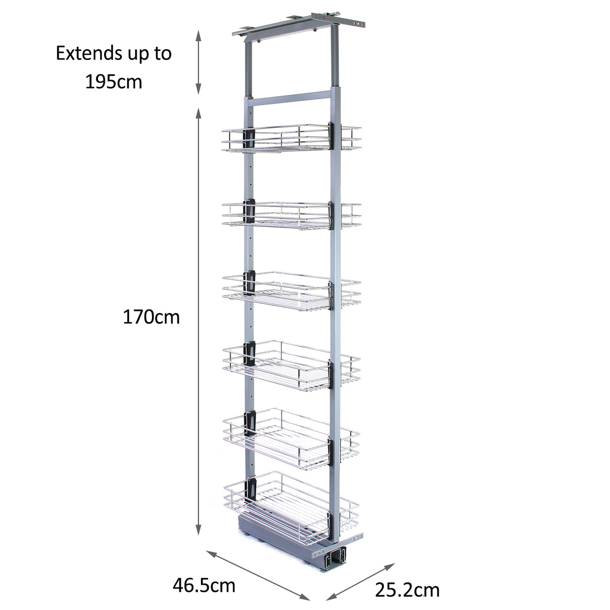 KuKoo Pull Out Soft Close Kitchen Larder – 170-195cm High - Like New